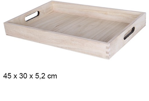 [108131] Bandeja madera natural 45x30 cm