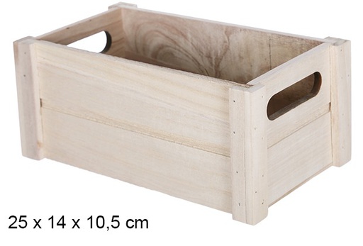 [108175] Caja madera natural 25x14x10,5 cm