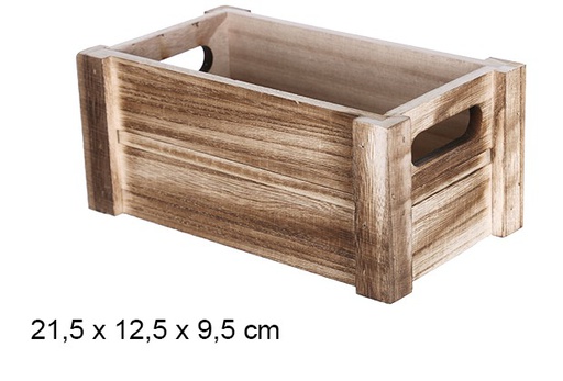 [108180] Scatola di legno vintage 21,5x12,5 cm