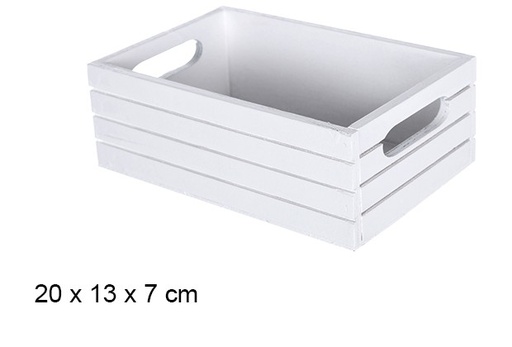 [108169] Caja madera blanca 20x13x7 cm