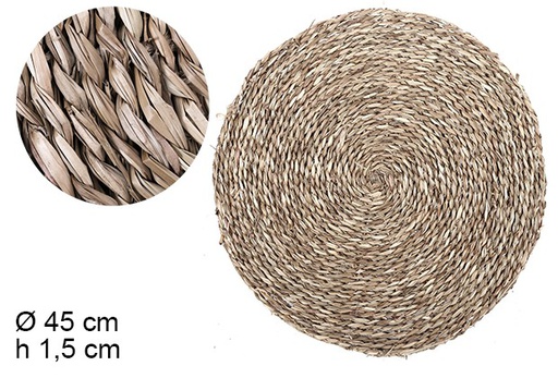 [108123] Round bulrush trivet 45 cm