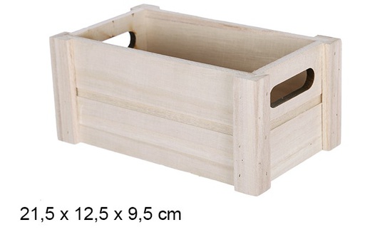 [108179] Caixa em madeira natural 21,5x12,5x9,5 cm