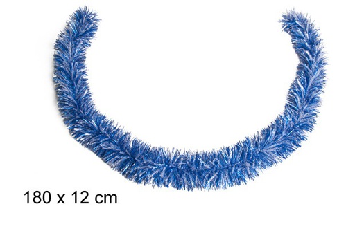 [109299] Snow/blue wide Christmas tinsel 12x180 cm