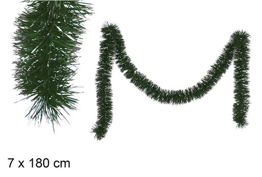 [109325] Thin Christmas tinsel with silver tips 7x180 cm