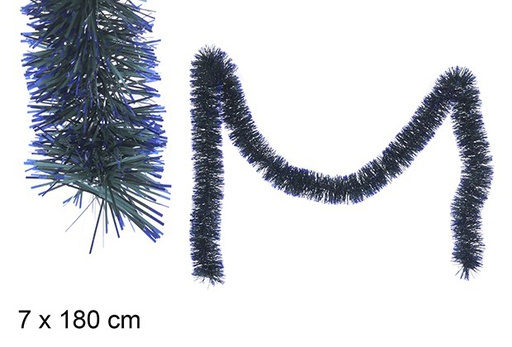 [109327] Thin Christmas tinsel with blue tips 7x180 cm