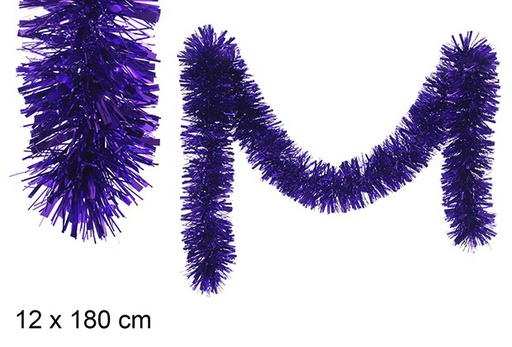 [109335] Guirlande de Noël large violette 12x180 cm