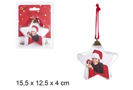 [108051] Pendentif en forme d'étoile avec photo de Noël