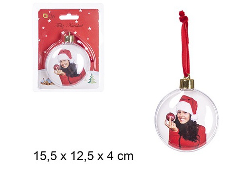 [108052] Pendentif boule avec photo de Noël  