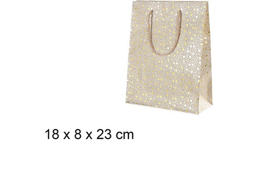 [109594] Sac cadeau étoile dorée 18x8 cm