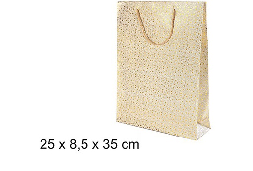 [109597] Sac cadeau étoile dorée 25x8,5 cm