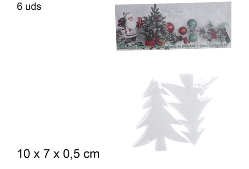 [109385] Pack 6 sapins en polystyrène 10x7 cm