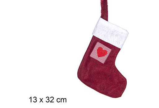 [109487] Chaussette de Noël en feutrine 13x32 cm