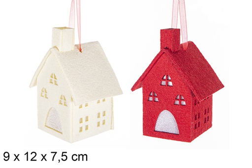 [109534] Lantern with LED Christmas decoration assortment 9x12 cm
