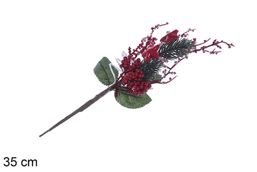 [109551] Christmas decorated PVC bouquet 35 cm