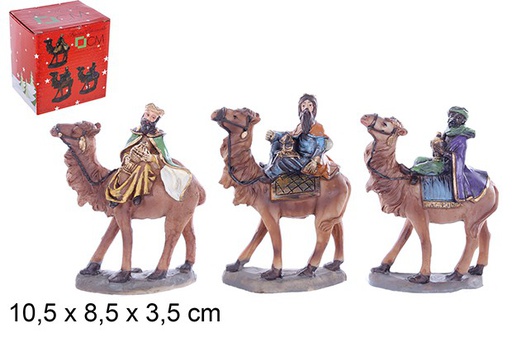 [109733] Pack 3 Wise Men on camel 10 cm   