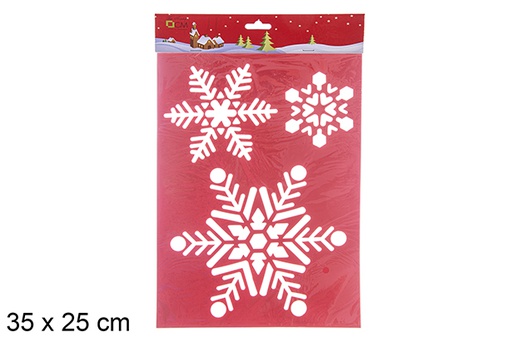 [109770] Pochoir fenêtre de flocons de neige 35x25 cm 