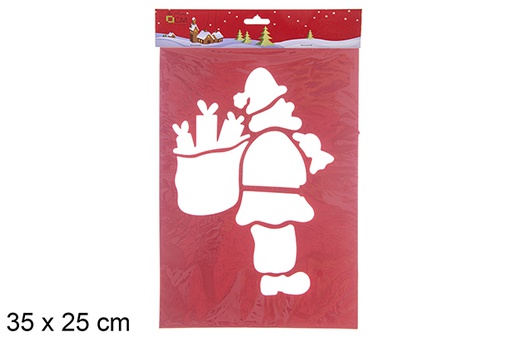 [109774] Window stencil Santa Claus with bag 35x25 cm