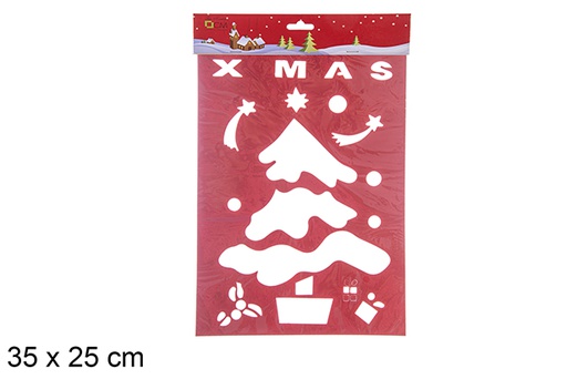 [109777] Stencil per finestra di albero di Natale 35x25 cm  