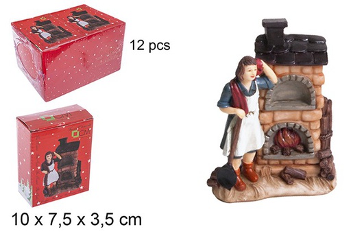 [109864] Resin shepherd baker 14 cm