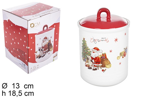 [109344] Christmas ceramic jar 13 cm