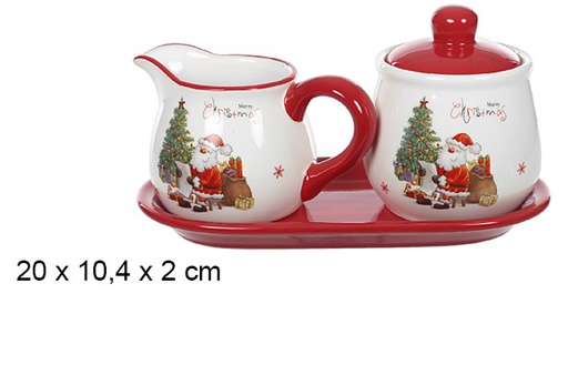 [109351] Ensemble de 3 pots à lait en céramique de Noël