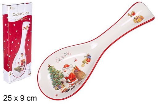 [109356] Ceramic Christmas spoon decorated with Santa Claus 25x9 cm