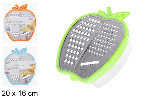[107930] Grattugia a forma di mela con contenitore 20x16 cm