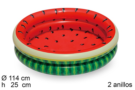 [204444] Piscina inflável de 2 anéis melancia 114 cm