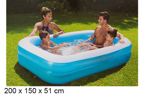 [204446] Piscina inflável retangular 200x150 cm