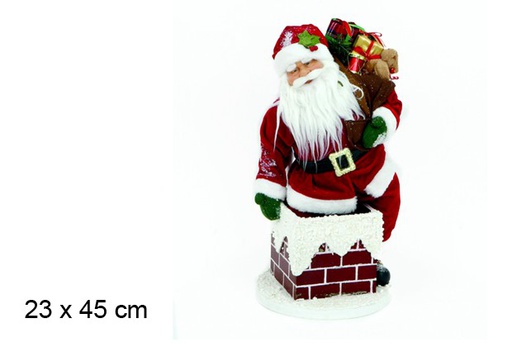 [046533] Babbo Natale nel camino 23x45 cm
