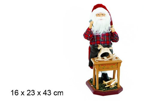 [046534] Babbo Natale con tavolino 16x23 cm
