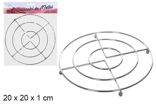 [108320] Dessous de plat rond en métal 20 cm  