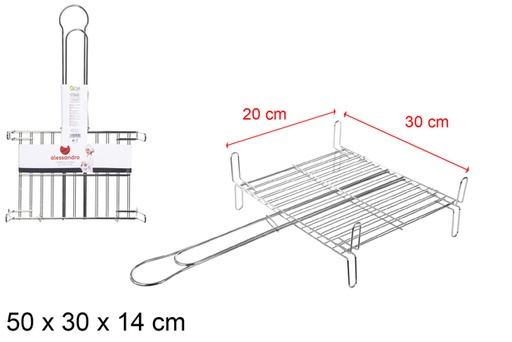 [101304] Double metal grill 50x30 cm