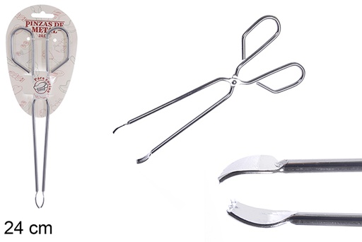 [108315] Pince de cuisine en métal 24 cm