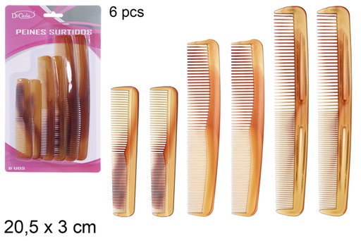 [108356] Pack 6 brown combs