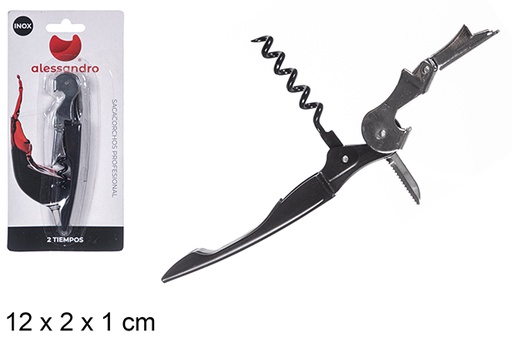[108439] Professional 2-stroke stainless steel corkscrew