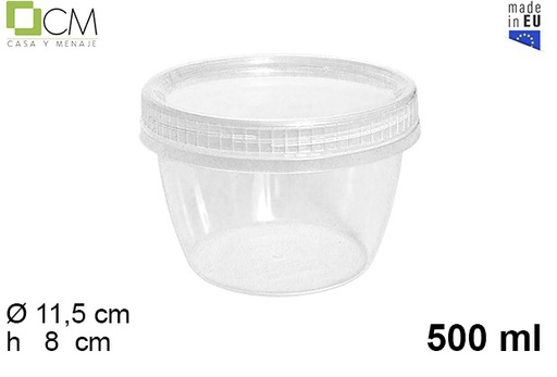 [103127] Contenitore in plastica con tappo a vite 500 ml