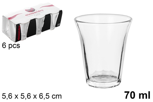 [108677] Pack 6 vaso cristal café 70 ml