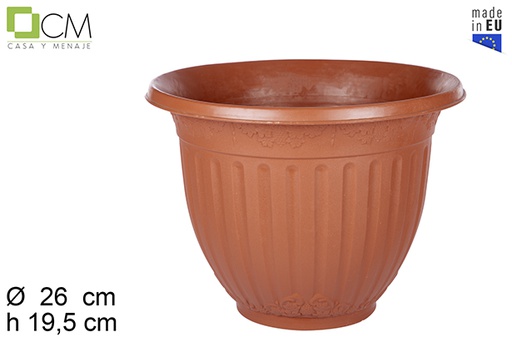 [102916] Maceta plástico terracota decorada 26 cm