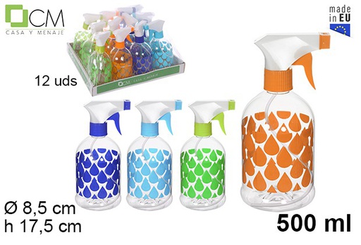 [109245] Plastic bottle decoration drops with sprayer 500 ml