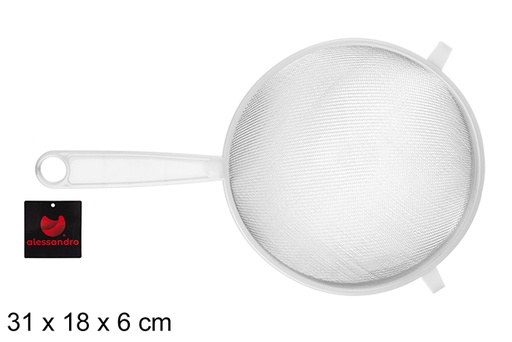 [108339] Coador de plástico branco 18 cm