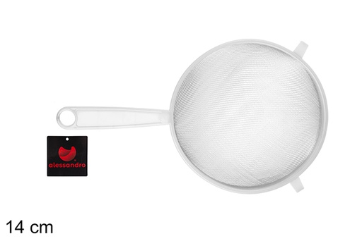 [108337] Colador plástico color blanco 14 cm