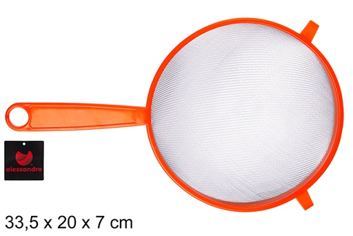 [108348] Passoire en plastique orange 20 cm