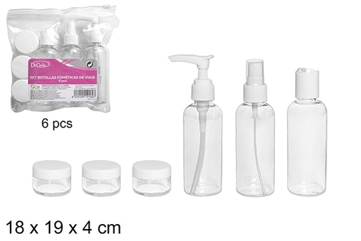 [109160] Pack 6 bouteilles cosmétique de voyage