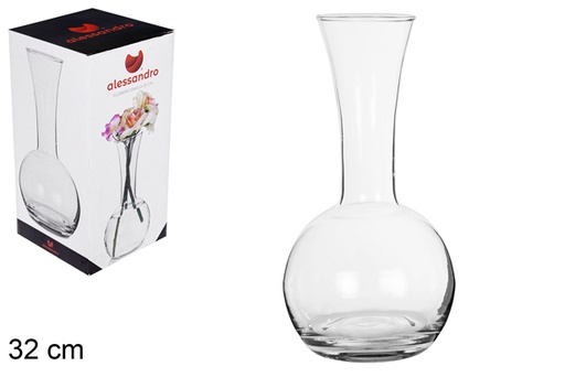 [109190] Glass flower vase Dahlia 32 cm