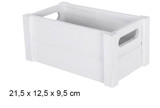[108177] Coffret en bois blanc 21,5x12,5x9,5 cm