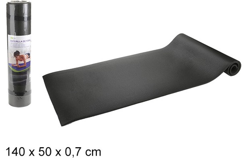 [109162] Tapis de yoga noir 140x50 cm