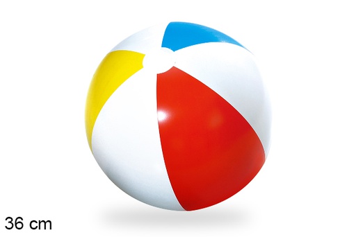 [204390] Bola de praia inflável colorida 36 cm
