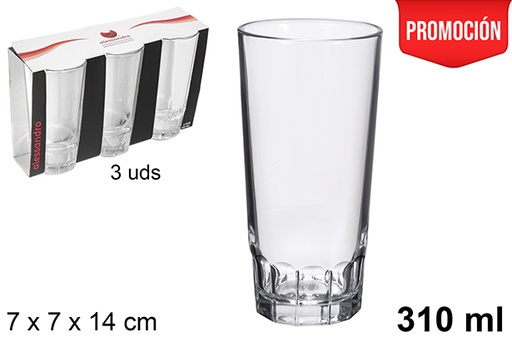 [109011] Pack 3 verres à boisson gazeuse Candanchu 310 ml