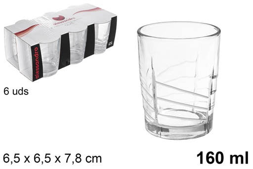 [109012] Pack 6 Olas water glass 160 ml